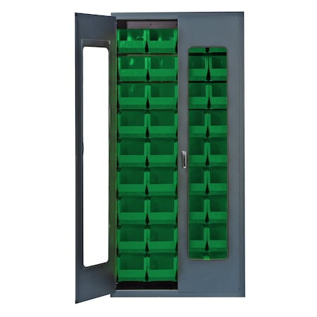 Quantum Storage Systems Clear-View Security Bin Cabinet QSC-C240GN